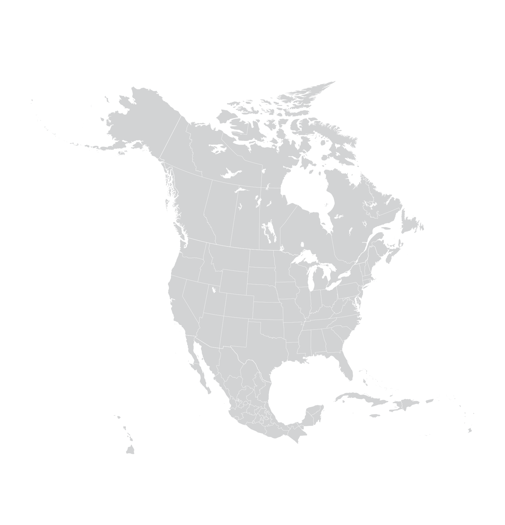 Map of generator deployment coverage across North America